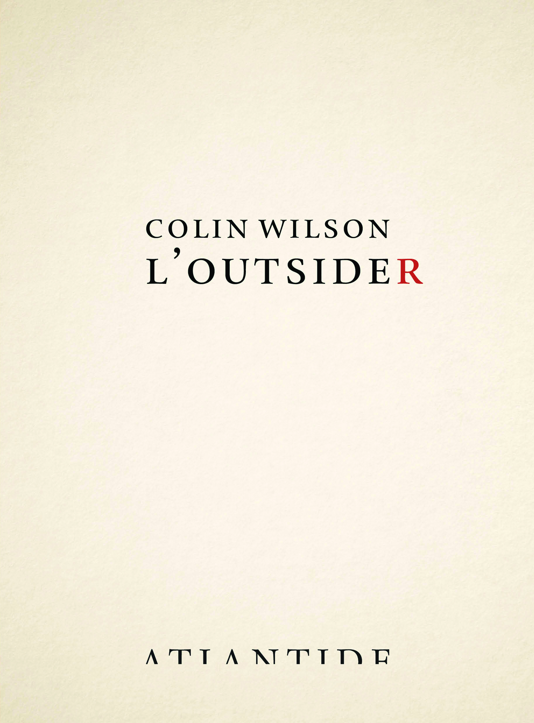 L'Outsider Book Cover